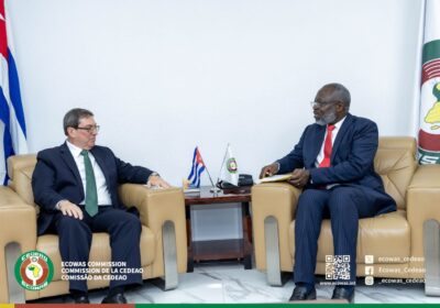 ECOWAS President Welcomes Cuba’s Foreign Minister, Partner on Health and Malaria Control.