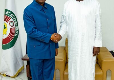 Outgoing Liberian Ambassador to Nigeria and ECOWAS Pays Farewell Visit to ECOWAS Commission President.