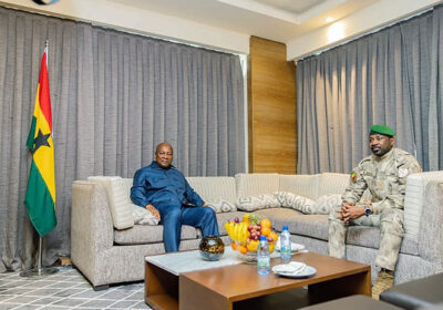 H E.Dramani Mahama  of Ghana Diplomatic Mission to AES States, Meets Mali’s Military Leader, General Goïta.