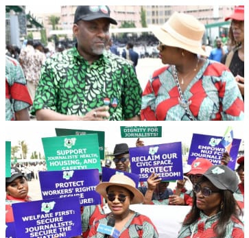 May Day 2025 , Comrade Grace Ike NUJ FCT Council Calls for Press Freedom, Journalist of Welfare ,Others   By Raymond Enoch