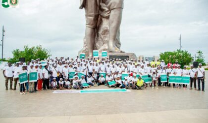 Golden Steps Toward Unity: ECOWAS Marks 50 Years with Historic Jubilee Walk in Cotonou.