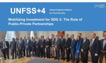 UNFSS+4 : Global Flagship Initiative on Food Security Takes Center Stage in Mobilizing Investment for SDGs 2-Advanced the Role of Public -Private Partnerships.