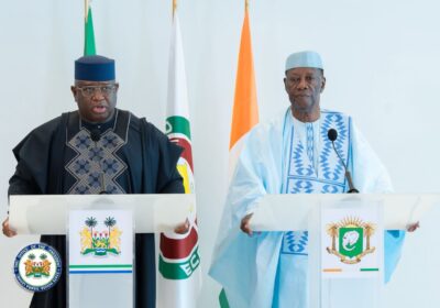 ECOWAS Chairman Julius Maada Bio and Côte d’Ivoire’s President Alassane Ouattara Renew Pledge to Strengthen West African Unity, Revitalize Mano River Union.