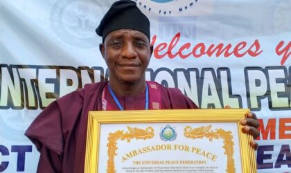 Dr. Yushau Sallau Honored with ‘Ambassador for Peace’ Award at IPD 2025.
