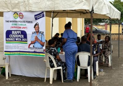 AIG Victor Olaiya Champions Free Medical Outreach in Abuja for the Zone 7 Command Customer Service Week.