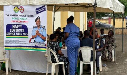 AIG Victor Olaiya Champions Free Medical Outreach in Abuja for the Zone 7 Command Customer Service Week.