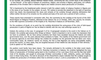 Th Kukah Center Refutes Misleading Reports, Clarifies His Lordship Bishop, Matthew Hassan Kukah’s Stand.