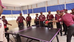 FRSC SERVES SETS FITNESS PACE AS CORPS MARSHAL UNVEILS TABLE TENNIS COURT  By Raymond Enoch