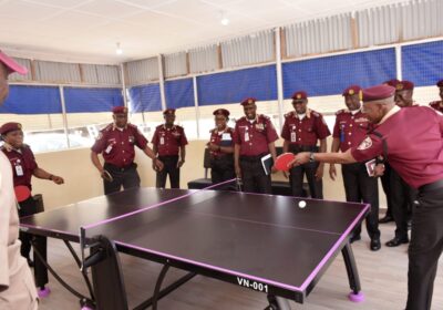 FRSC SERVES SETS FITNESS PACE AS CORPS MARSHAL UNVEILS TABLE TENNIS COURT  By Raymond Enoch