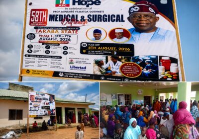 Nentawe’s Medical Outreach Earns Widespread Praise as Beneficiaries Call for Better Healthcare in Taraba  By Raymond Enoch