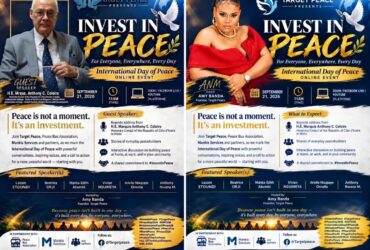 International Peace Day 2026: Amy Banda Mobilises 45 Global Peace Ambassadors to Make Peace an Everyday Investment  By Raymond Enoch