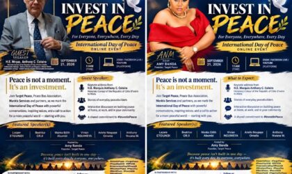 International Peace Day 2026: Amy Banda Mobilises 45 Global Peace Ambassadors to Make Peace an Everyday Investment By Raymond Enoch International Peace Day 2026: Amy Banda Mobilises 45 Global Peace Ambassadors to Make Peace an Everyday Investment By Raymond Enoch